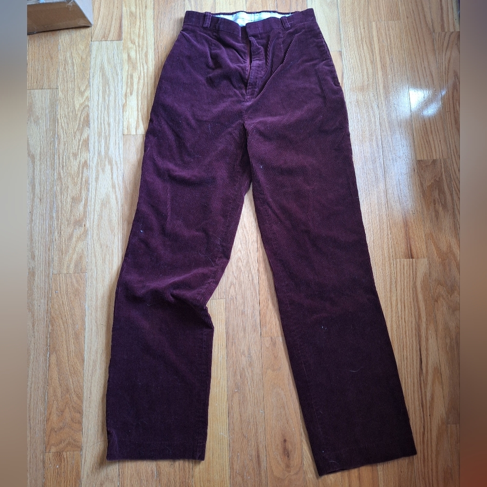 Vintage Corduroy Pants - Deep Burgundy